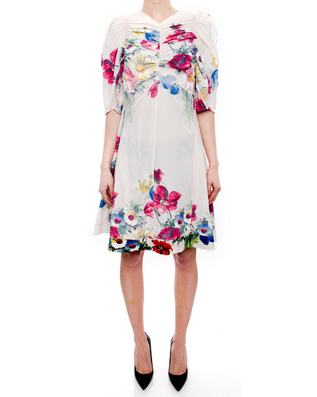 Celine Resort 2017 White Floral A-Line Dress