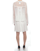 Chanel 2015 Spring Runway White Lace Pleat Skirt Suit - 4/6