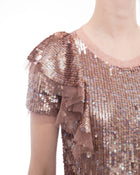 Valentino T-Shirt Couture Pink Rose Sequin Top - 4