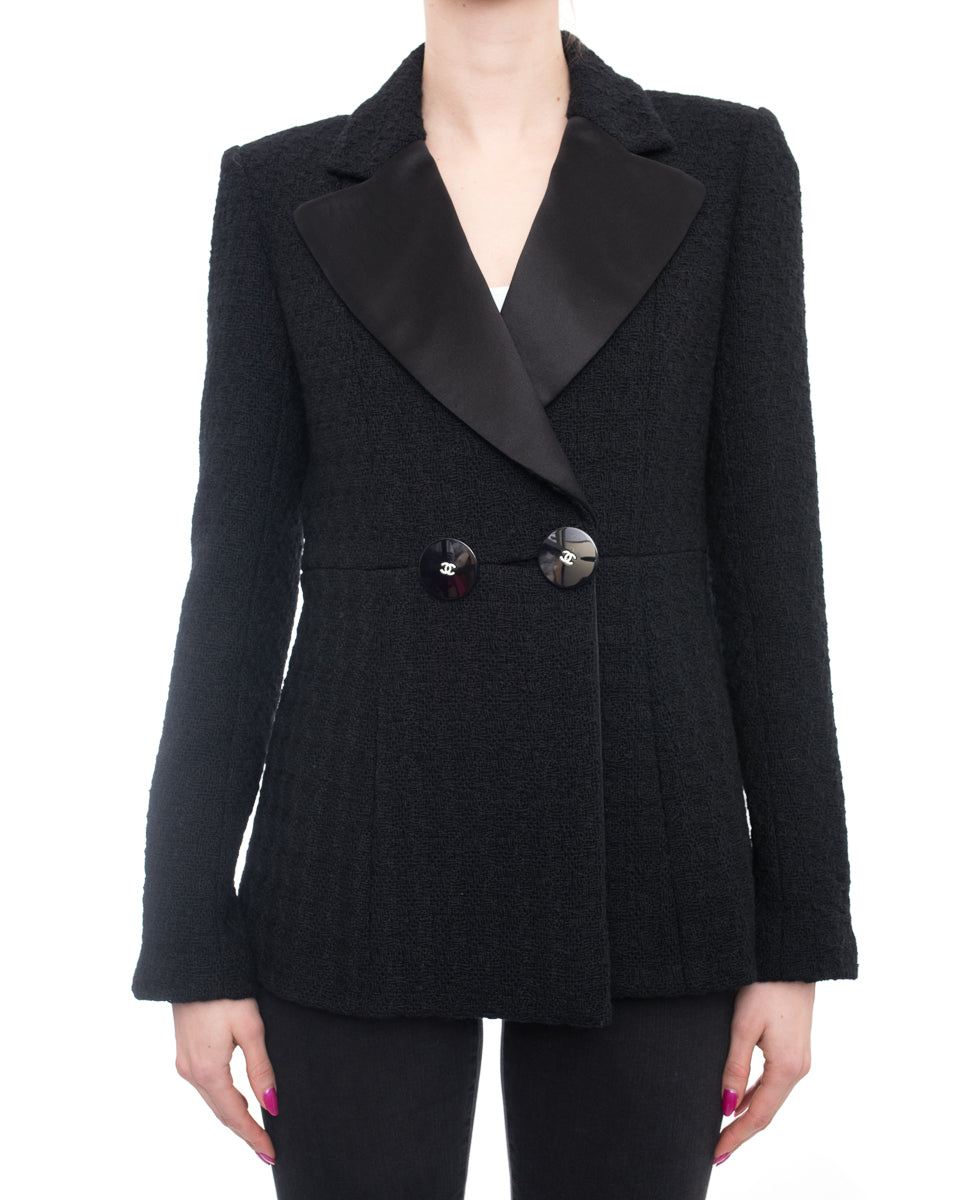 Tweed jacket Chanel Black size 38 FR in Tweed - 14963527