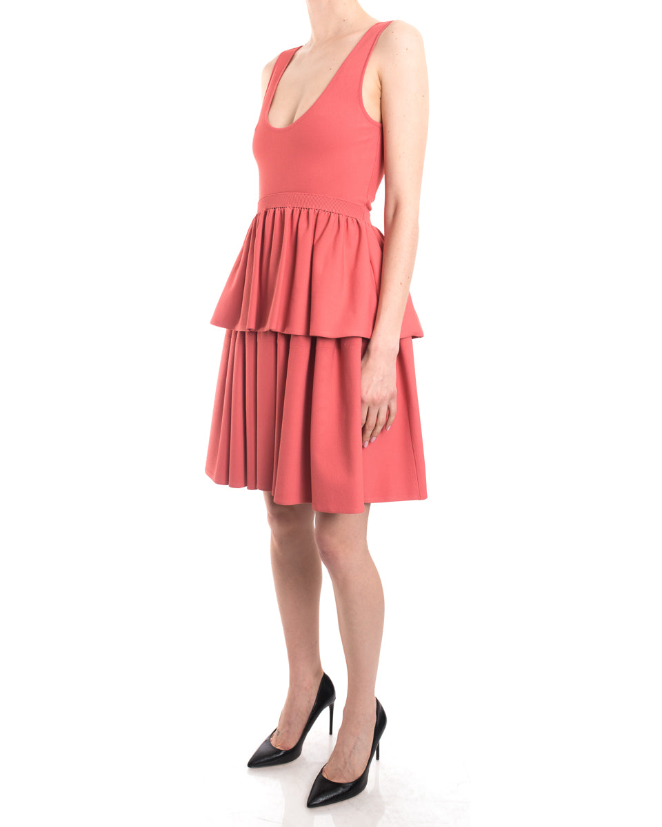 Alexander McQueen Coral Knit Jersey Peplum Dress - 4/6 I MISS YOU VINTAGE Alexander McQueen Coral Knit Jersey Peplum Dress - 4/6 I MISS YOU VINTAGE