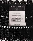 Chanel 10P Black Chain Trim Knit Cardigan - 38