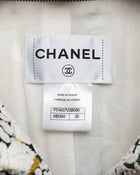 Chanel 2015 Spring Runway White Floral Pattern Jacket - 38