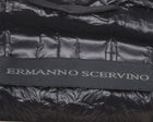 Ermanno Scervino Black Light Quilt Jacket with Fox Fur Trim - M