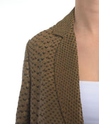 Christian Dior Olive Faux Python Perforated Leather Jacket - 8