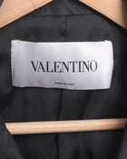 Valentino Black Nylon Ruffle Trench Coat - 8
