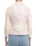 Dolce & Gabbana Ivory Jacquard Jacket with Jewelled Buttons - XS