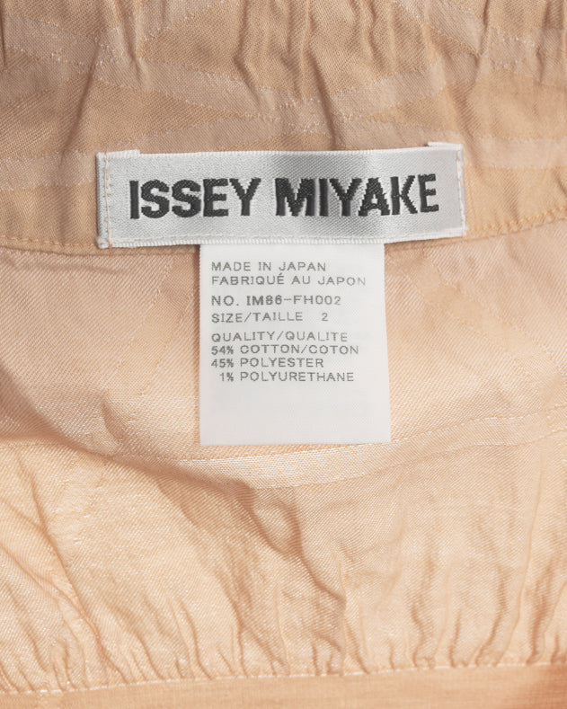 Issey Miyake Vintage Nude Ruched Avant Garde Dress - S