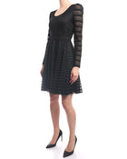 alexander mcqueen metallic mesh knit dress Alexander McQueen 2019 Metallic Mesh Knit Dress - Black Dresses, Clothing - ALE64109