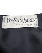 Yves Saint Laurent Haute Couture Black Silk Satin Halter Gown 