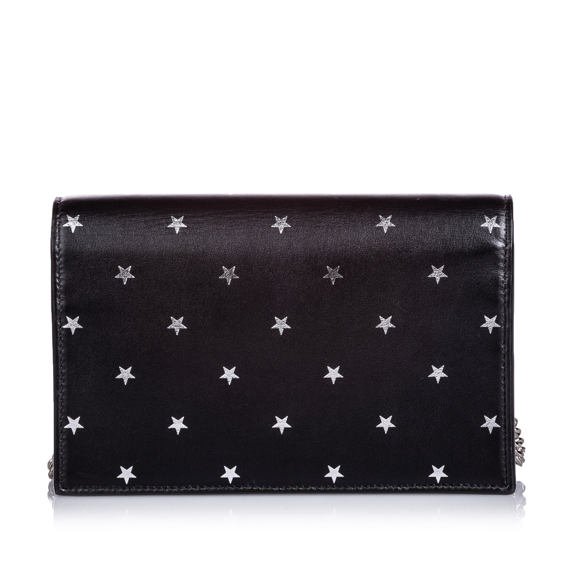 Saint Laurent Black Leather and Silver Star Kate Wallet on Chain – I MISS  YOU VINTAGE