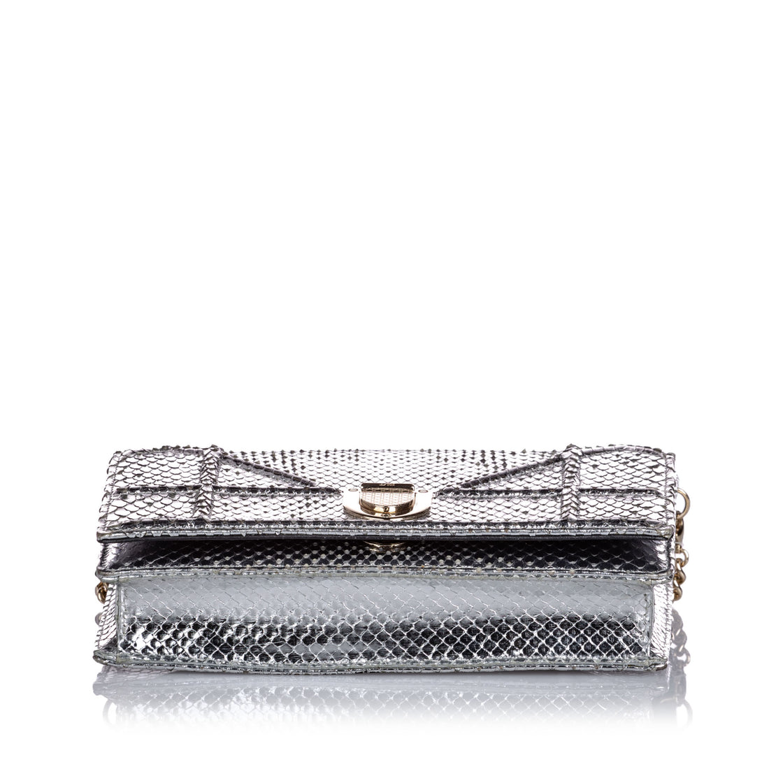 Diorama leather crossbody bag Dior Silver in Leather - 36636405