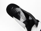 Givenchy Black and White Twisted Leather Flat Sandals - 40.5