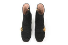 Gucci Marmont Black Suede Fringed Logo Ankle Boots