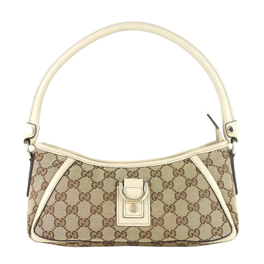 Gucci Abbey D-Ring Monogram Canvas Pochette Shoulder Bag – I MISS YOU  VINTAGE