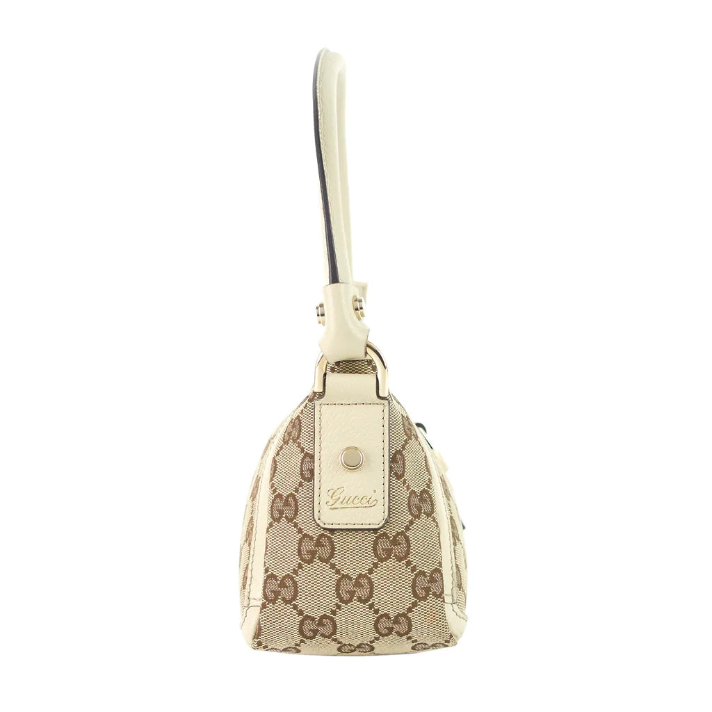 Gucci Abbey D-Ring Monogram Canvas Pochette Shoulder Bag