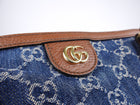 Gucci Blue Monogram Denim Medium Ophidia GG Tote Bag