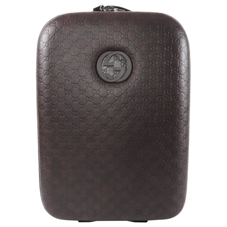 Gucci Guccissima Brown Monogram Rolling Luggage