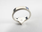 Gucci Sterling Silver Heart Ring With Trademark – Size 6