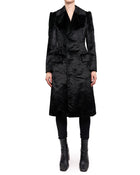 Junya Watanabe Black Velour Faux Fur Fitted Tuxedo Coat - 4