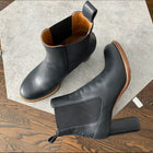 Chloe Black Smooth Leather Ankle Boots