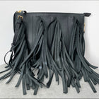 Marni Black Leather Fringe Crossbody Bag