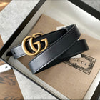 Gucci Marmont Thin 20mm Black Leather Belt - 90/36