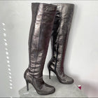Bruno Frisoni Pewter Metallic Over the Knee Boots - 41