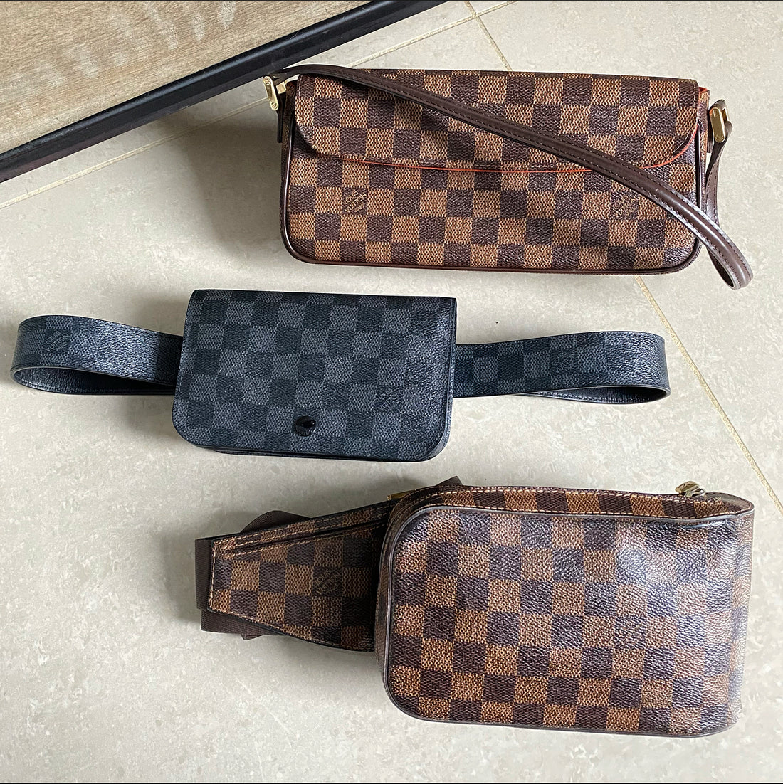 Louis Vuitton Damier Graphite Small Pouch Belt Bag – I MISS YOU VINTAGE
