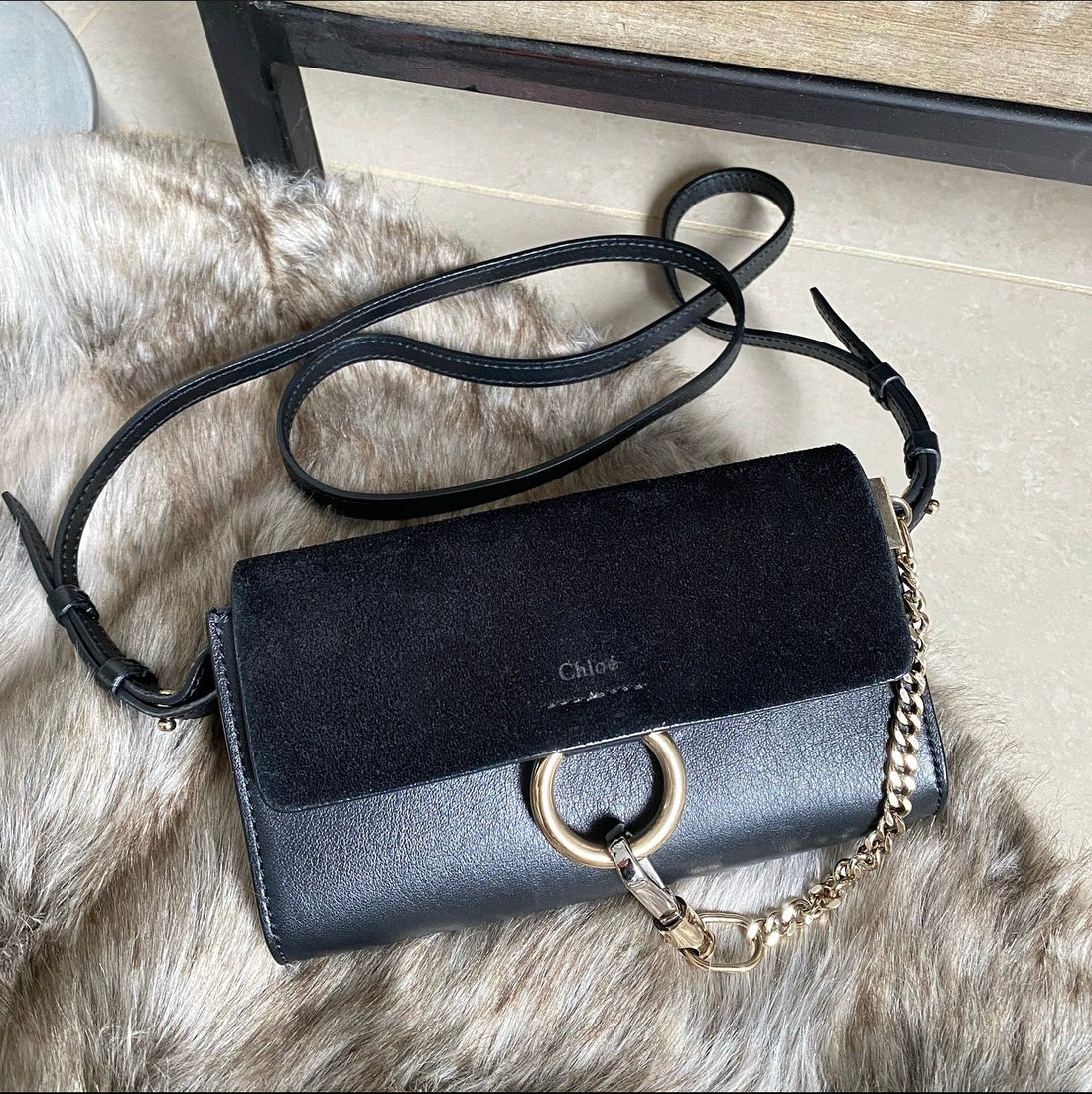 Chloe Black Mini Faye Wallet on Strap Crossbody Bag – I MISS YOU VINTAGE