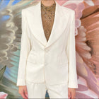 Pauline Trigere Vintage Couture Crystal Silk Bib Dickie