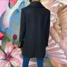 Chanel 16A Black Cashmere Coat with Gold Roman Coin Buttons - FR36 / 38