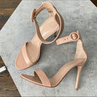 Gianvito Rossi Nude Leather 105mm Sandals - 38.5