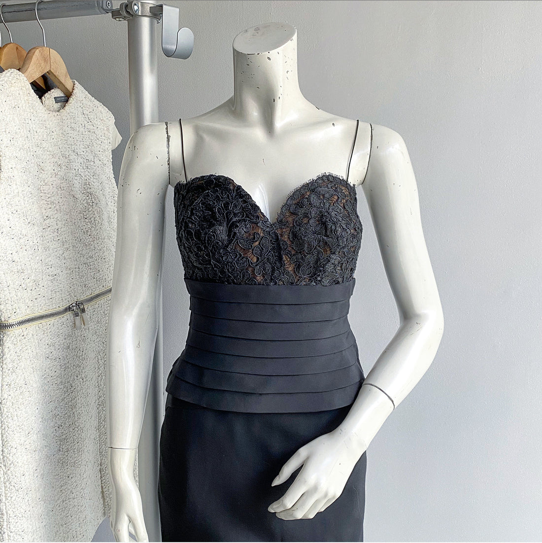 Yves Saint Laurent YSL Vintage Haute Couture Lace Corset Top - S