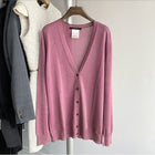 Gucci Pink and Gold Shimmer Cardigan Sweater - 6