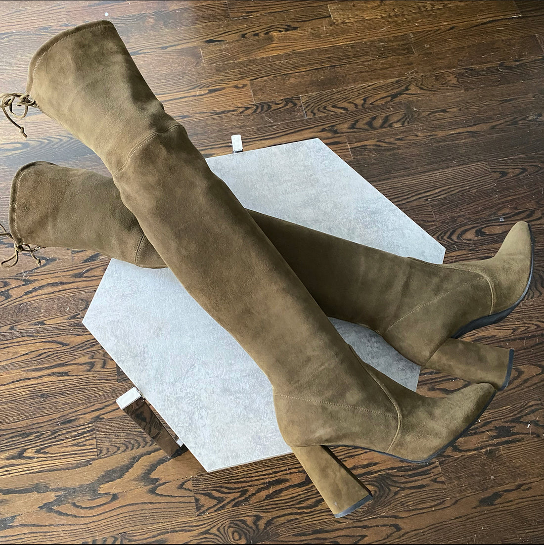 Olive thigh high outlet boots