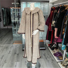 Christian Dior Vintage 1970's Brown Knit Wool Sweater Coat