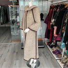 Christian Dior Vintage 1970's Brown Knit Wool Sweater Coat