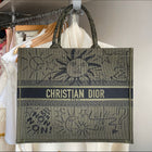 Christian Dior Dark Green Limited Edition Exclusive Book Tote Bag