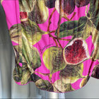 Dolce & Gabbana Pink and Green Silk Fig Print Corset Top - IT38 / 2 / XS