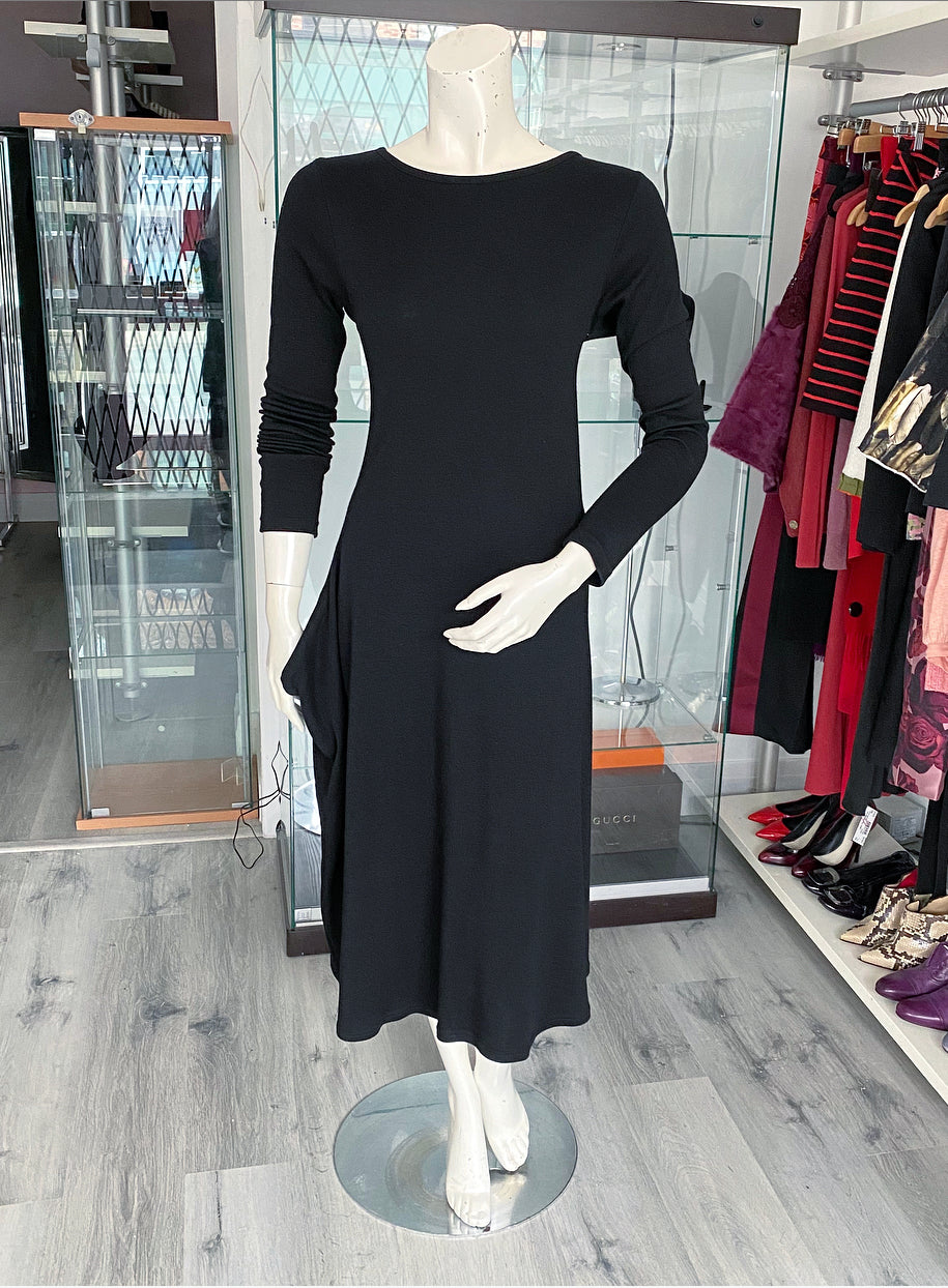 Michiko by Y's Yohji Yamamoto Black Knit Maxi Dress - S