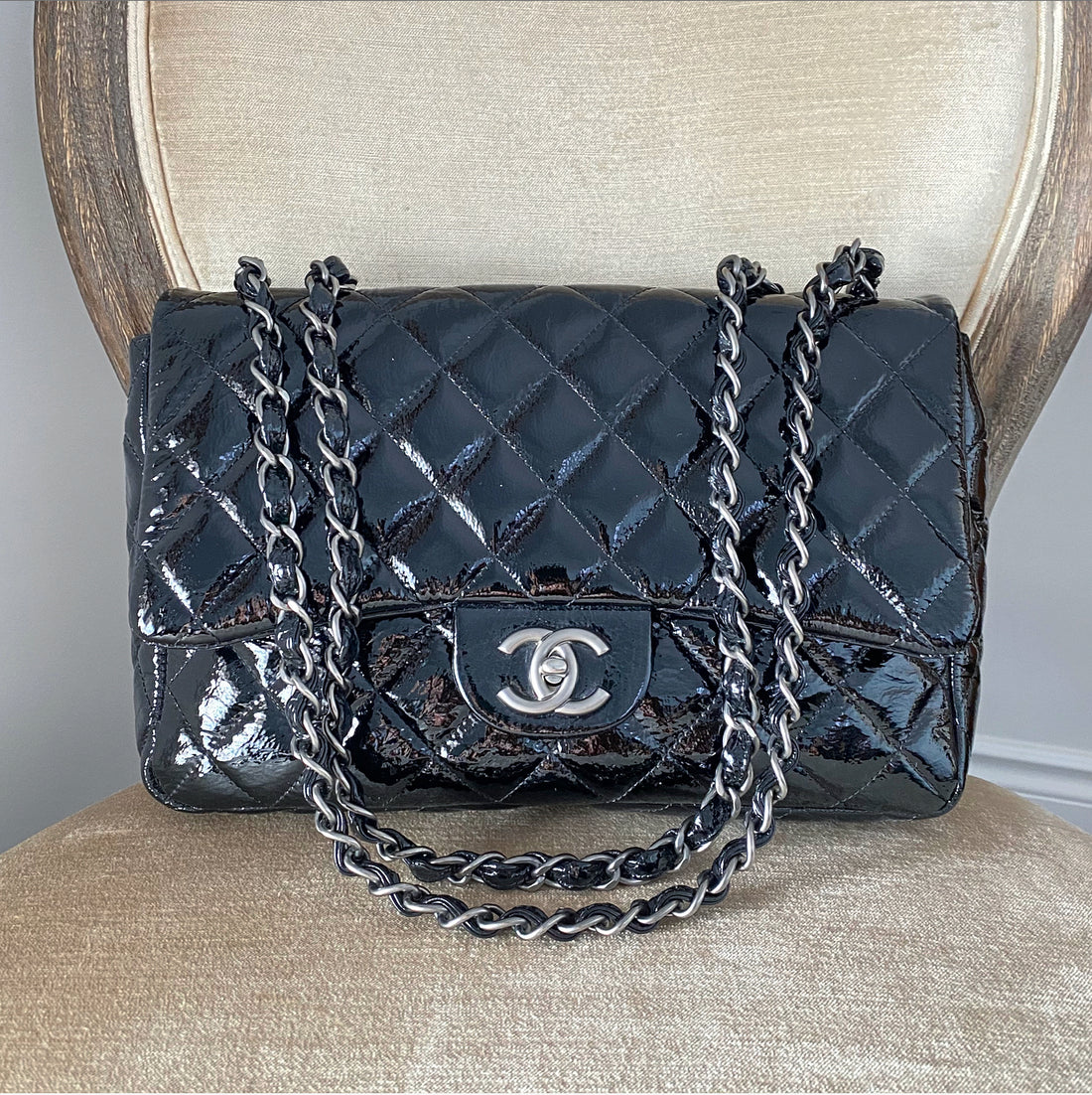 Chanel Red Quilted Patent Leather 2.55 Reissue Accordion Flap Bag