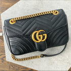 Gucci Black Matelasse Small Marmont Bag
