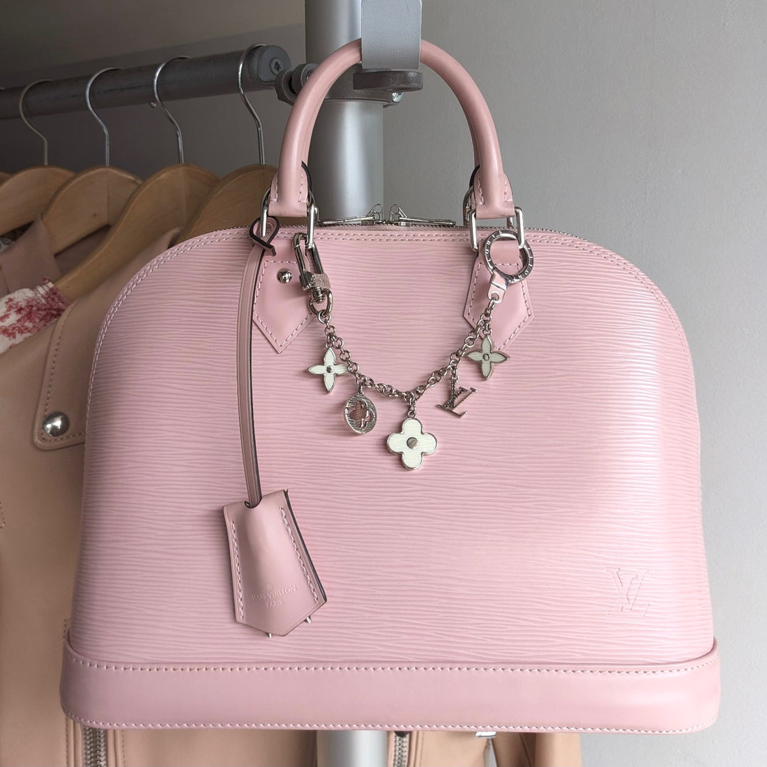 Louis Vuitton Pink Epi Leather Alma PM with Charms