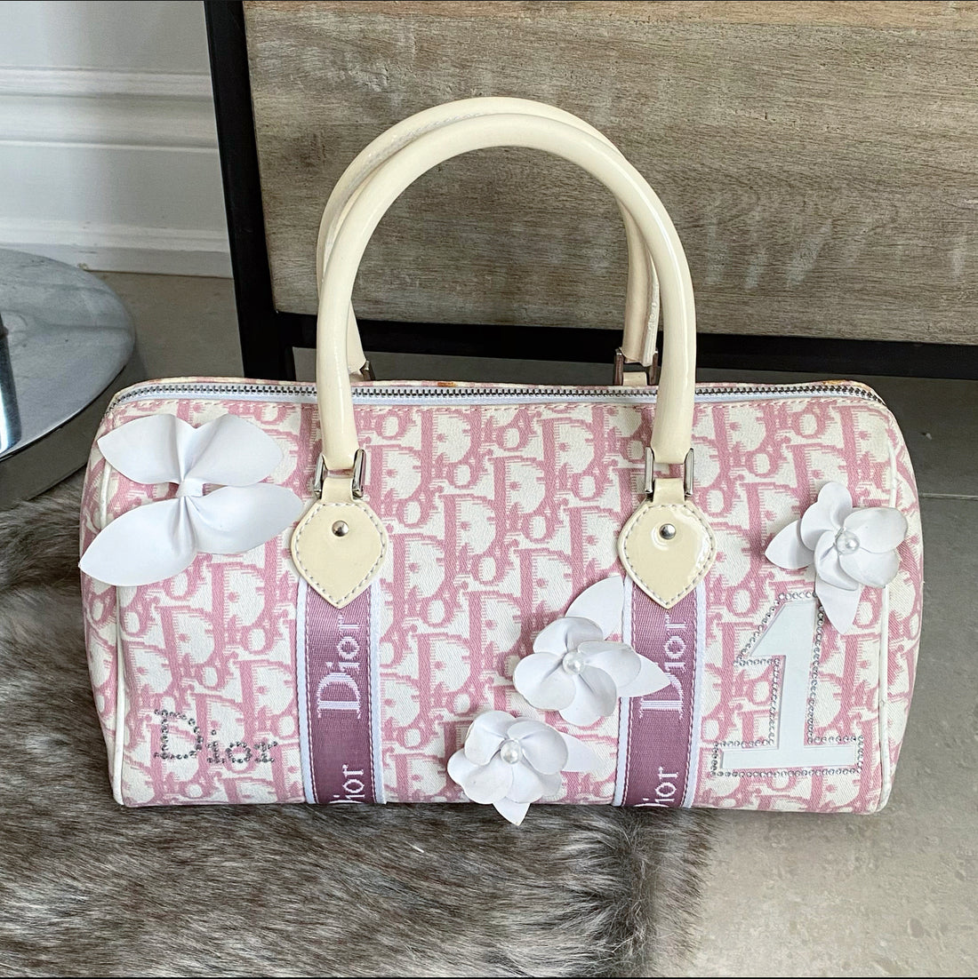 CHRISTIAN DIOR Pink Boston Girl Handbag