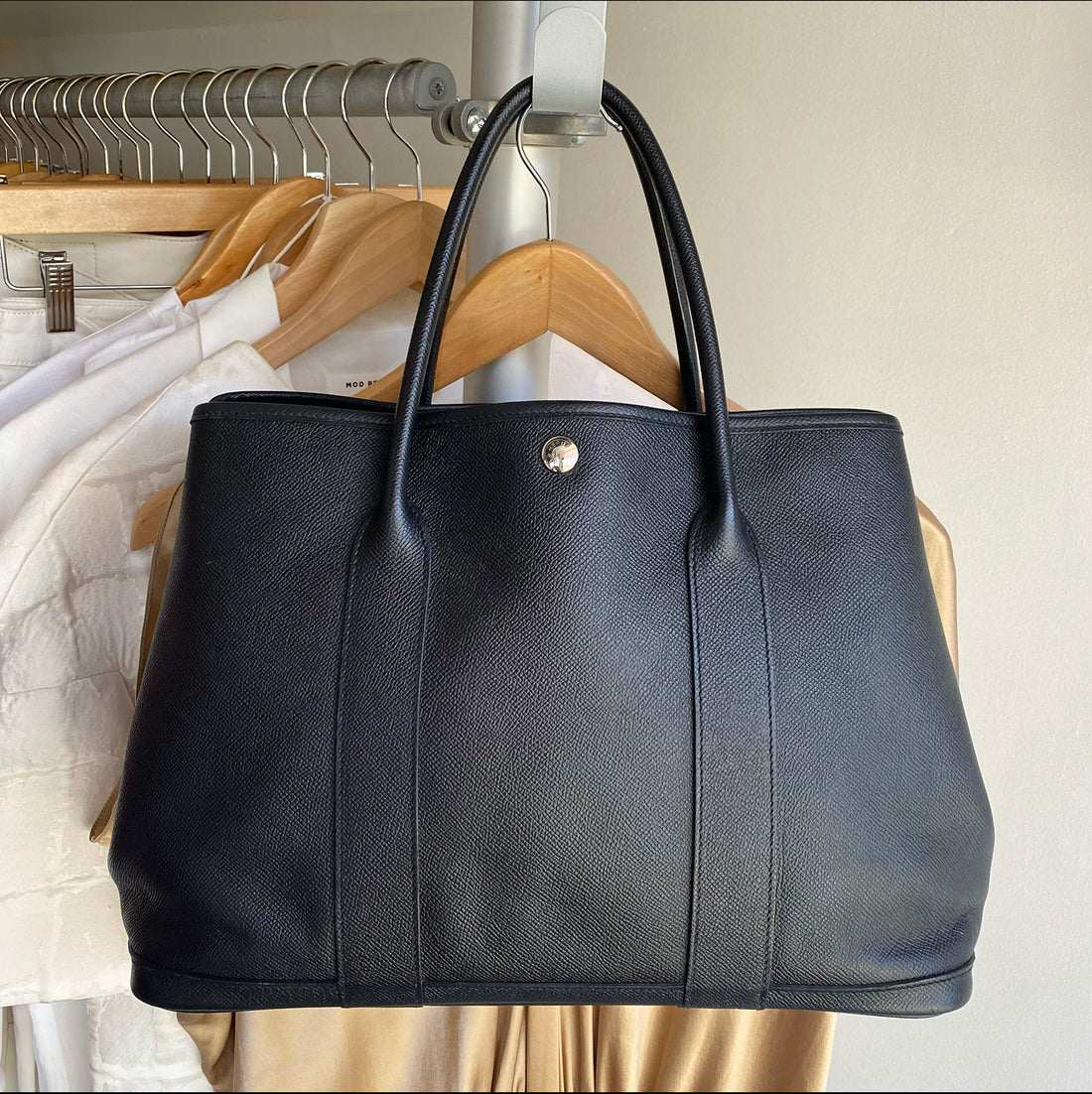 Hermes Garden Party 36 Black Leather Hermes Garden Party Medium PM