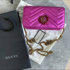 Gucci Limited Edition Valentine Fuchsia Heart Crossbody Bag