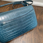 Hermes Constance Elan Matte Nilo Crocodile Blue Jean PHW