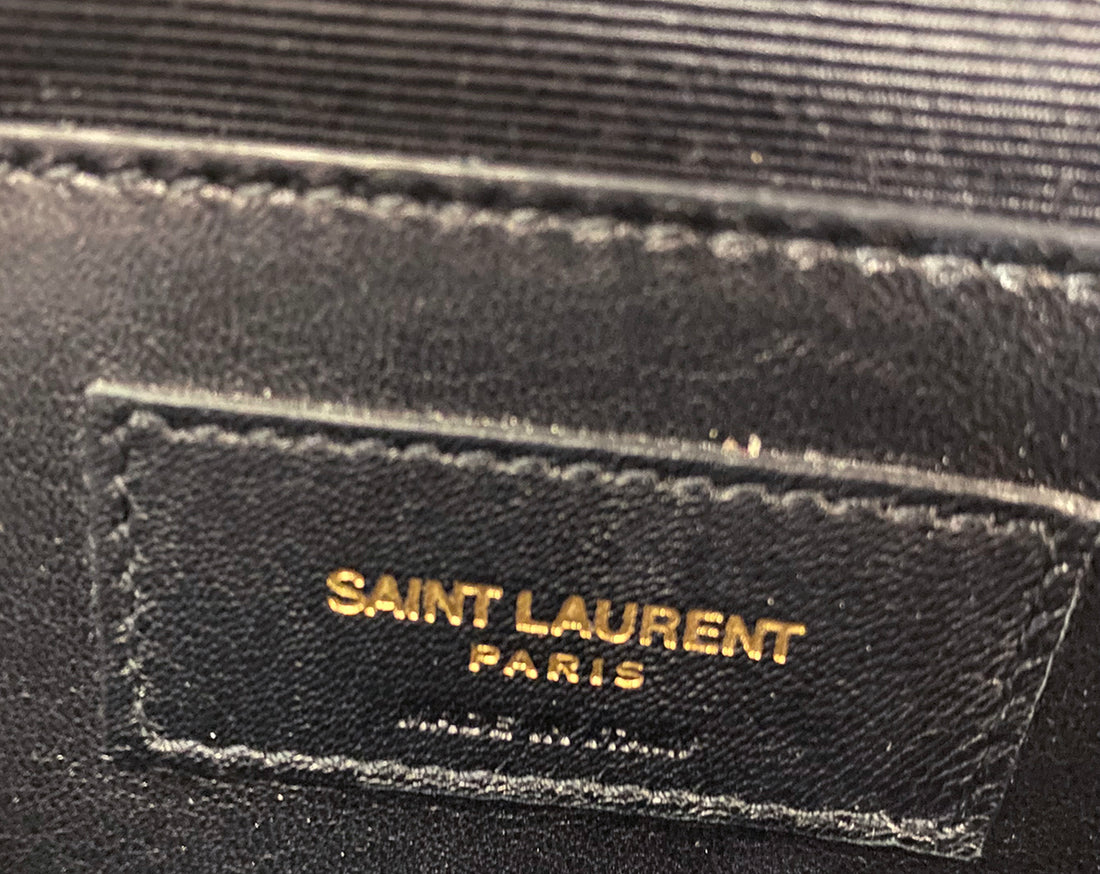 Saint Laurent Red Heart Patch Kate Clutch Bag