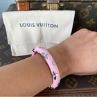 Louis Vuitton Daily Monogram Pink Enamel Cuff Bracelet - S